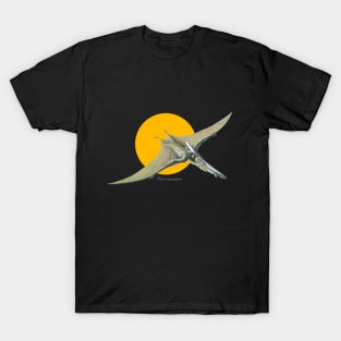 Pteranodon Cut Out (with Orange Disc) T-Shirt